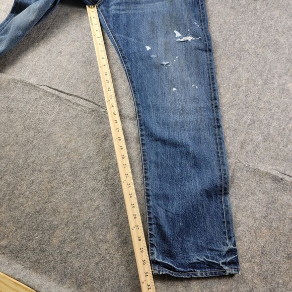 Todd Snyder Slim Fit Paint Destroyed Selvedge Denim Jean Indigo 38x32 NWT - Picture 12 of 16